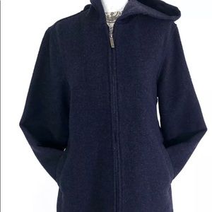 Woolrich Vintage Women's Long Wool Zip Winter Coat